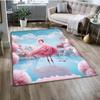 Cartoon Pink Flamingo Bird Rainforest Carpet Rug for Home Living Room Bedroom Sofa Doormat Decor,kid Area Rug Non-slip Floor Mat