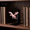 Fantasy Creature Bookshelf Light Flying Dragon Light, Decorative Bookend for & Desk, Heavy Duty Book Holder Sculpture Support, Organizer Home