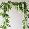 200CM Artificial Wisteria Flower Garland Realistic Home Wedding Garden Indoor Outdoor Wall Hanging Faux Climbing Floral Greenery Drooping Ivy