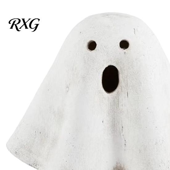 Ghost Figurine for Halloween Light Up Decoration, Cute Spooky with Home Decorations Warm LED Indoor Mantel Fireplace Party Decor Decorative Shelf