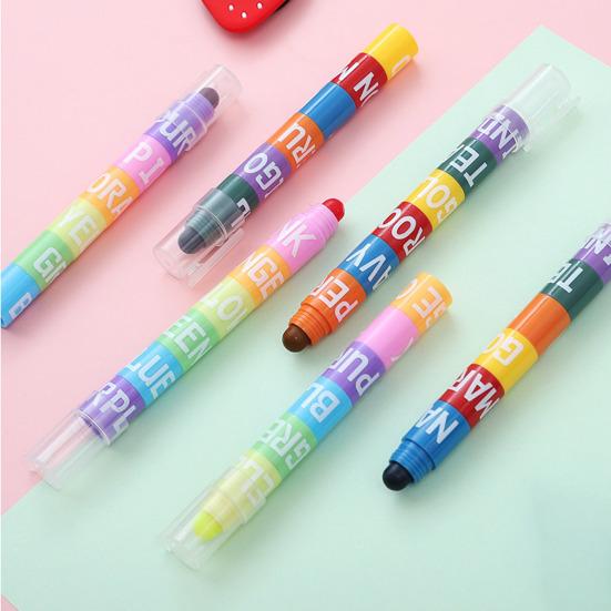 Marker Pen Round Tip Colors DIY Quick-Drying Crayons for 6 Albums Drawing And