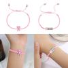 Breast Cancers Awareness Hope Bracelet for Women Pink Ribbon Charm Braided Rope Wrist Wrap Bangle Handmade Jewelry Gift