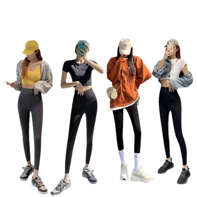 Женские леггинсы для йоги с высокой талией и контролем живота - Летние и весенние бархатные в стиле Барби