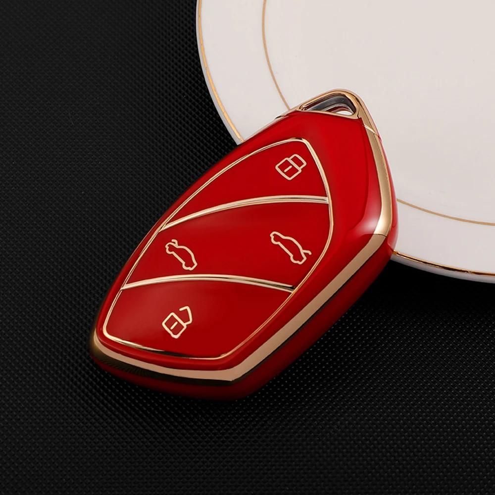TPU автомобильный 4-кнопочный чехол для ключа с мягким пультом дистанционного управления, защитный чехол, автомобильные аксессуары для Roewe Ei5 MARVELX Marvelr MG ZS EV HS EHS ZX GT