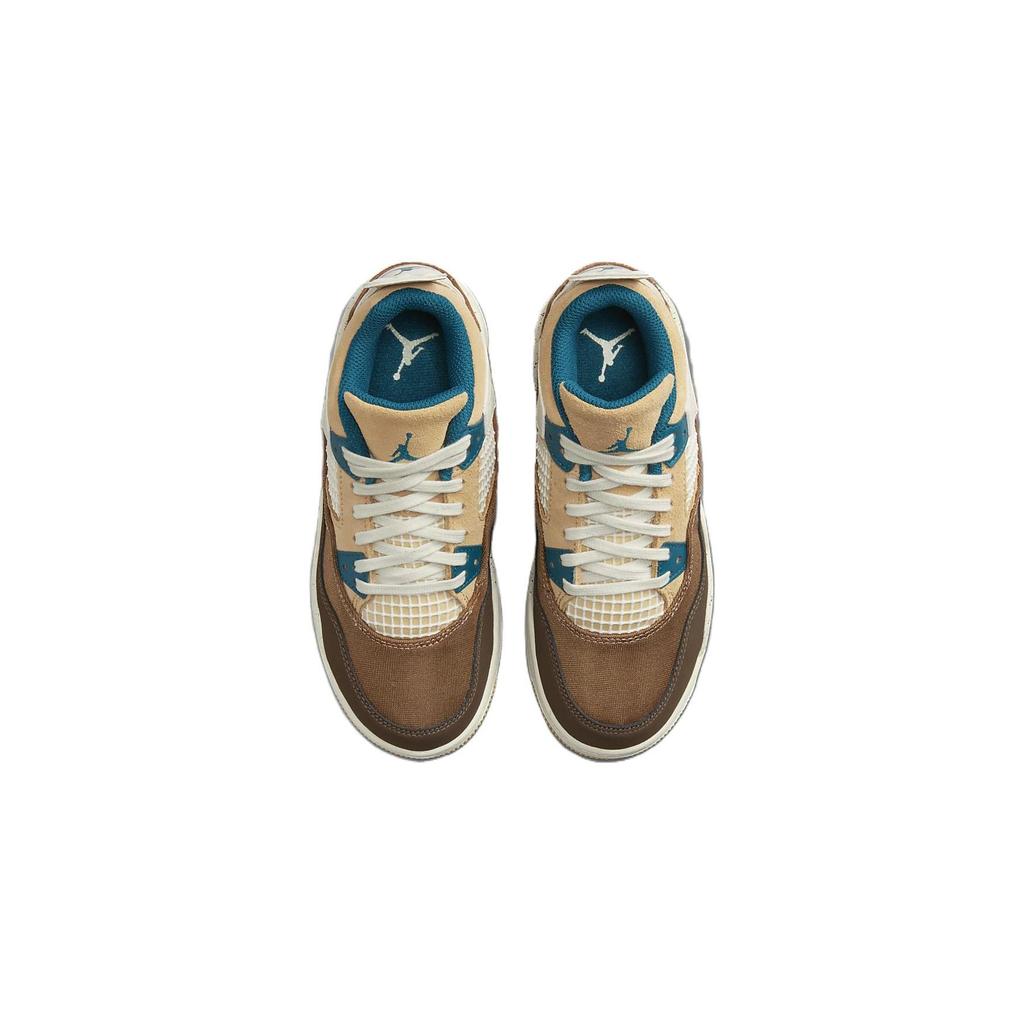Air Jordan 4 Retro PS Cacao Wow Kids Sneakers Brown Geode-Teal Ale-Brown FB2213-200
