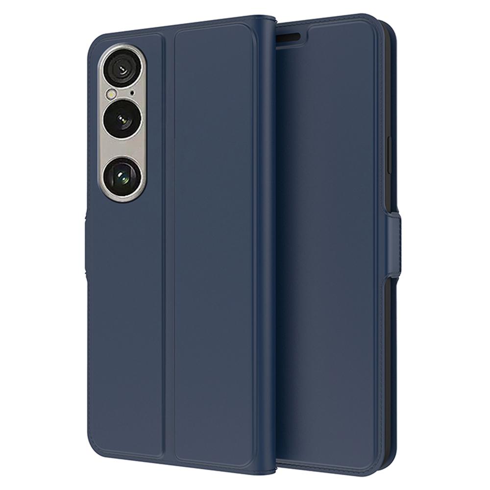 Для Sony Xperia 1 VII Чехол Ударопрочный ТПУ Внутренняя Оболочка Кожаная Крышка Телефона Слот для Карты