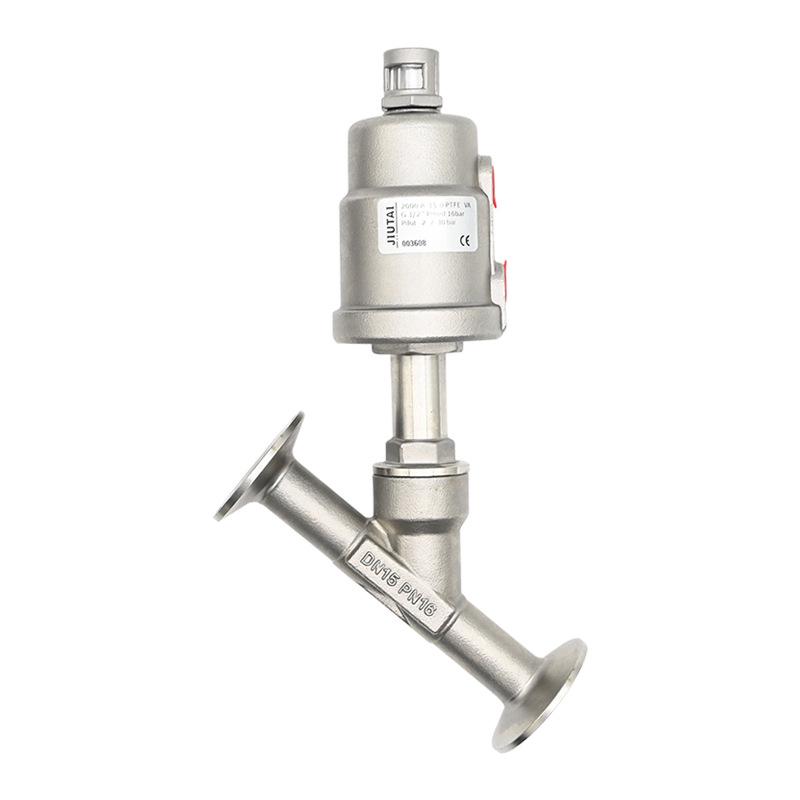 304 Stainless Steel Pneumatic Quick-Connect Angle Seat Valve for Steam and Clamp Applications