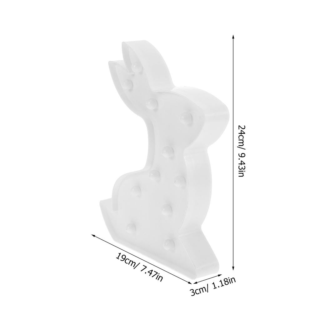 Rabbit LED Night Light 3W White Bedroom Kids Baby Nursery Bedside Table Lamp Eco-Friendly