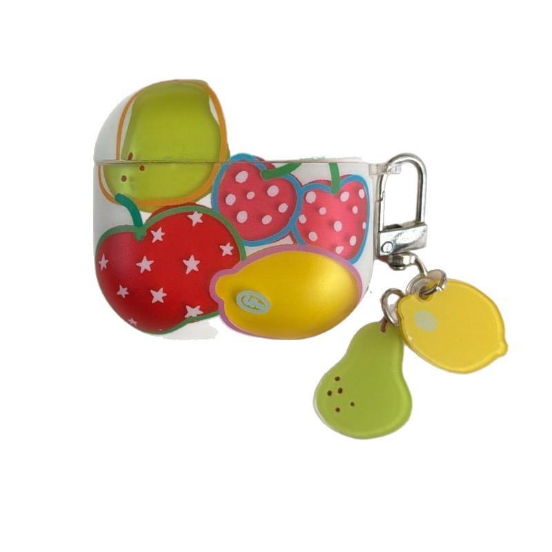 ins transparent color star apple pear suitable for Apple AirPods 1st generation protective case Pro1 Bluetooth headset case 1st generation
