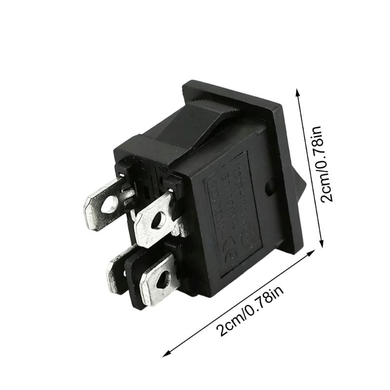 2 Position 4 Pin High Power Rocker Button Switches LED Toggles Rocker Switches for Electric Cookers and Audios Systems