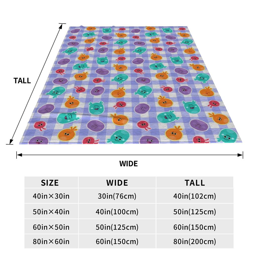 Bumble Nums Educational Cartoon Blanket Cute English Fleece Throw Blanket Airplane Travel Ultra-Soft Warm Multi-function Quilt