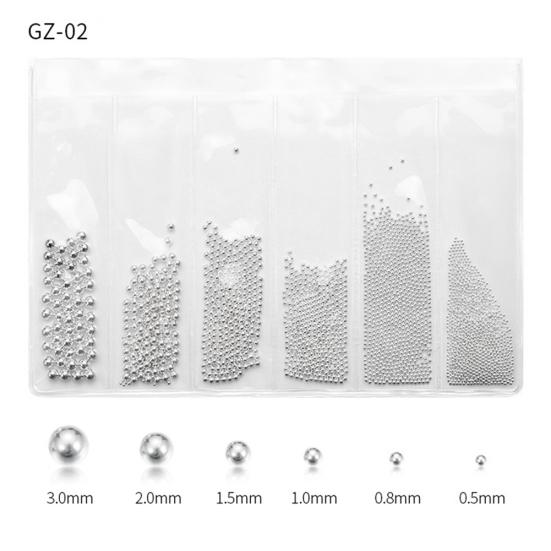 Mixed Size 3D Metal Balls Nail Art Decorations Caviar Beads Manicure Accessories