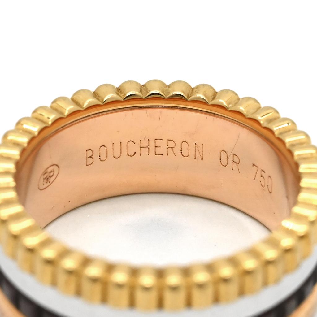 BOUCHERON JRG00290 Cattle Cattle Classic SmallRing ring 18K Yellow Gold/18K Pink Gold #3.5(JP Size) Array