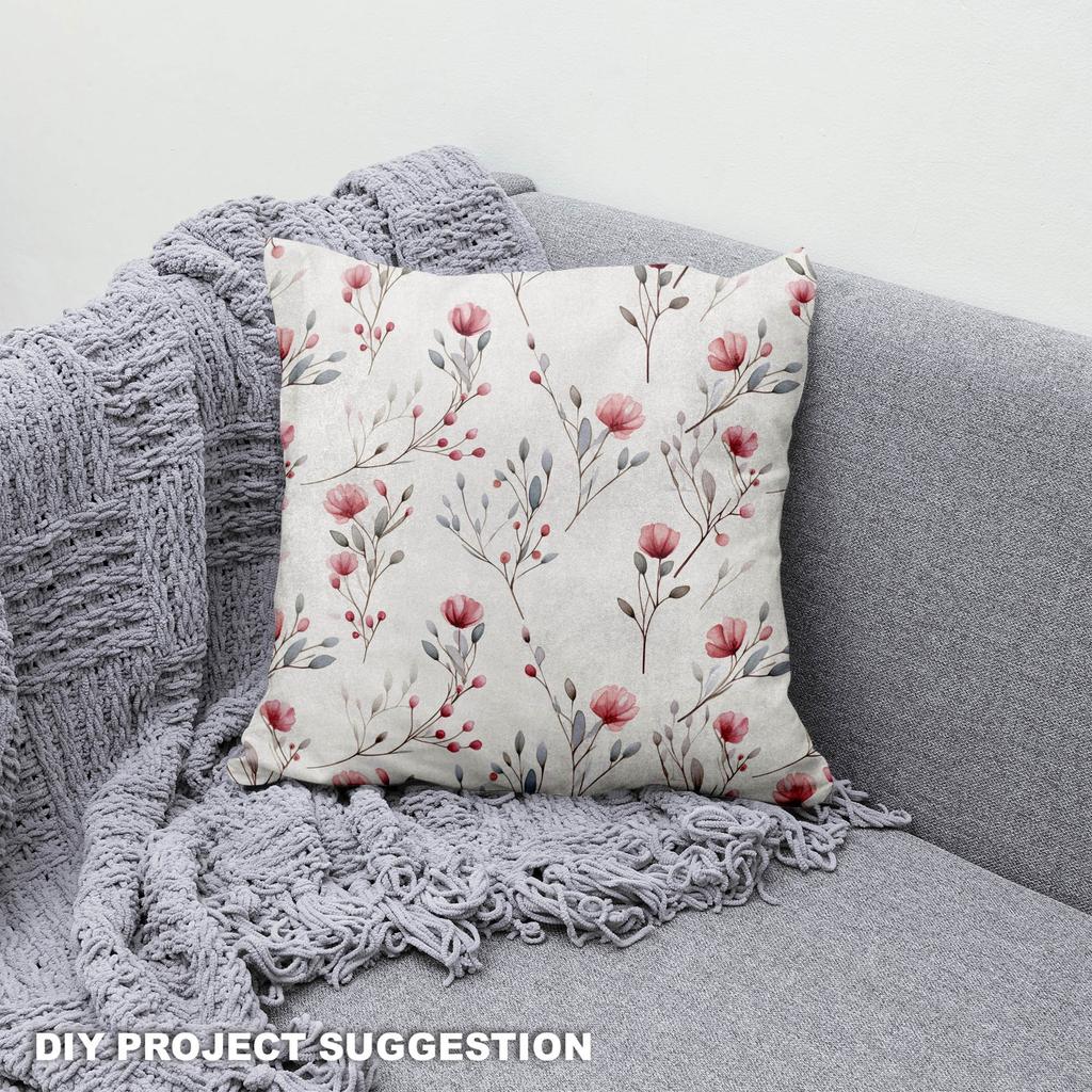 Royal Samt Stoff Polyester Zum Nähen - Motiv Blumen - Rdx2219