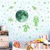 Luminous Astronaut Star Moon Wall Sticker Bedroom Kids Room Home Decoration Wallpaper Glow in The Dark Self-adhesive Decals