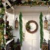 1pc Real Touch Norfolk Pine Garland with Green Vine - Lifelike Artificial Greenery for Easter Christmas Table Mantle Wall Decor
