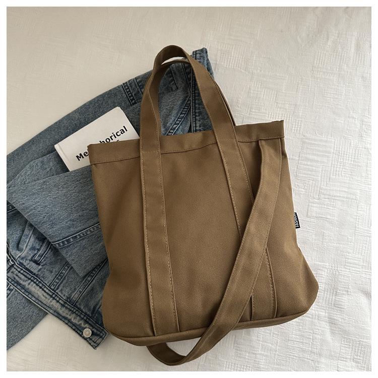 Retro Japanese Canvas Handbag for Women - College & Commuter Large Capacity Crossbody Bag for Autumn & Winter