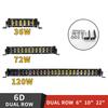 5.5" 13.7" 21.8'' 6D Lens LED Bar for Off Road Barra LED 4x4 Work Light Bar Double Row Light Driving Front Bumper Grille
