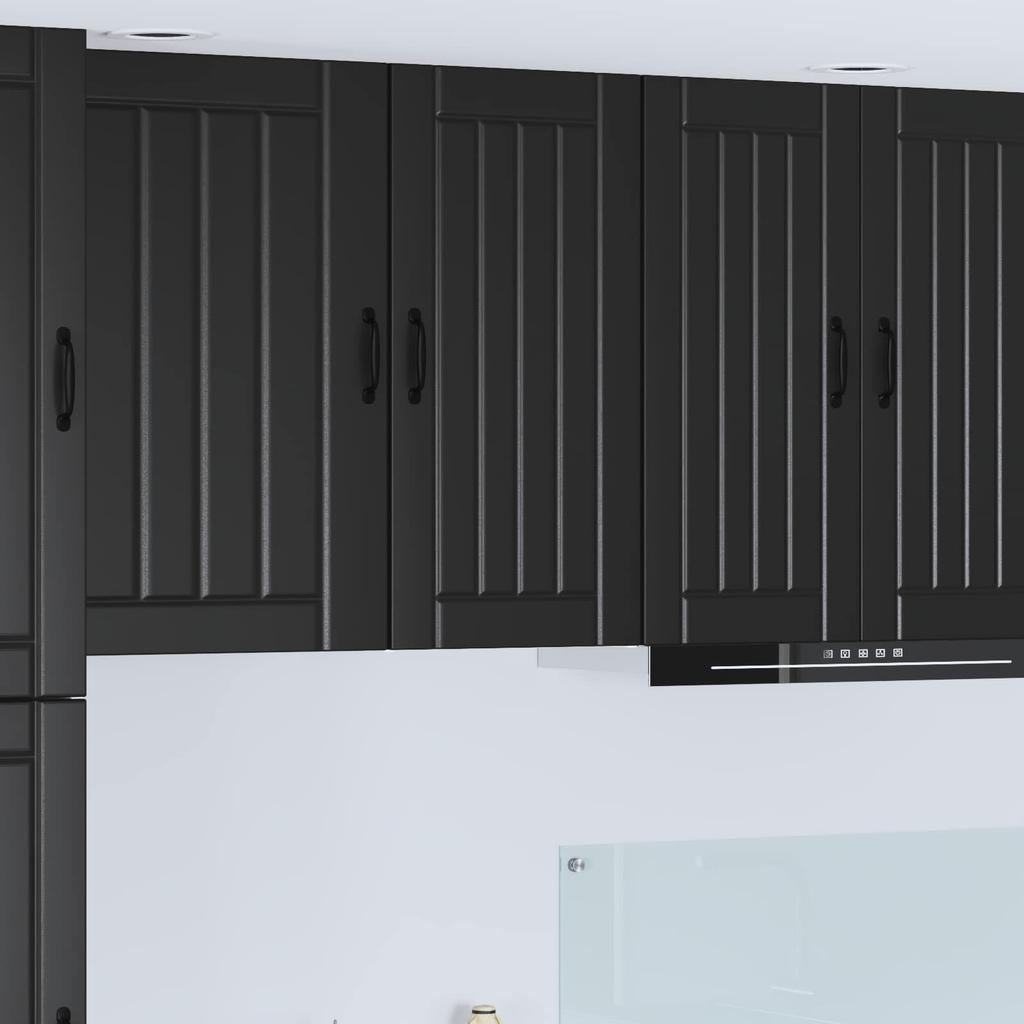 Wall Cabinet LUCCA Black 40 x 31 x 80 cm Particleboard