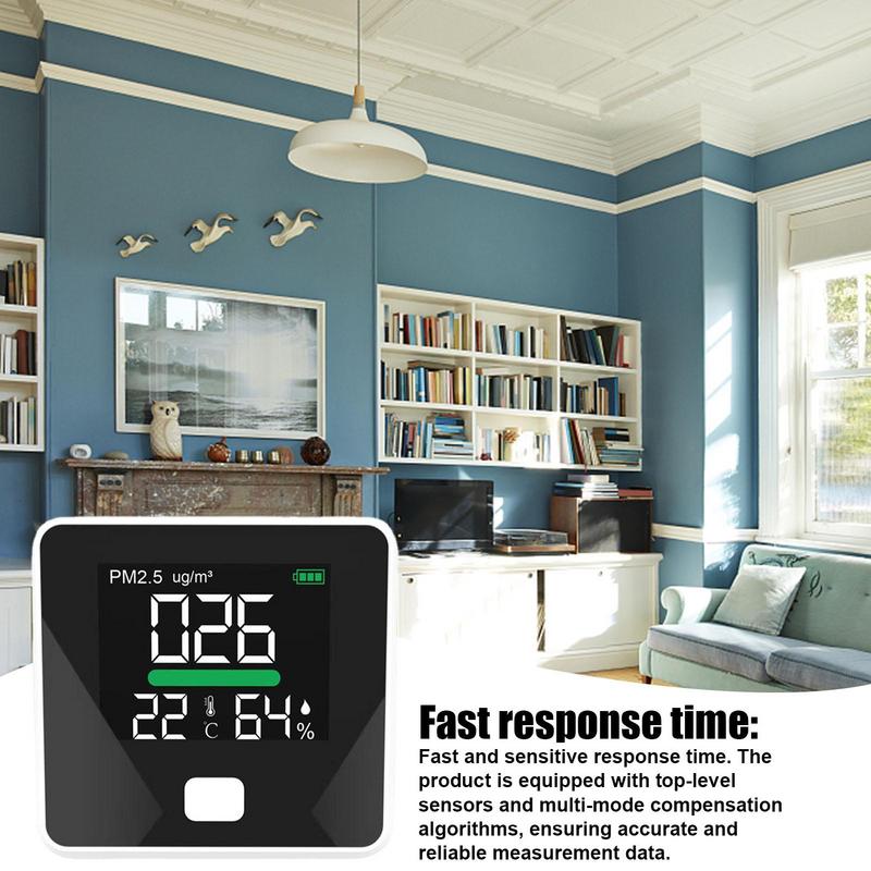 3 In1 Air Quality Monitor Multifunctional Automatic Display Indoor Office Wall Hanging Screen Display Air Detector Household