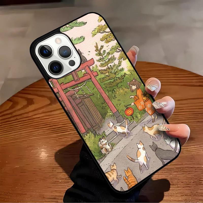 Japanese Cat Culture Aesthetic Art Phone Case For iPhone 17 Air 16 15 14 13 12 11 Pro Max Max Plus Bumper Case Cover