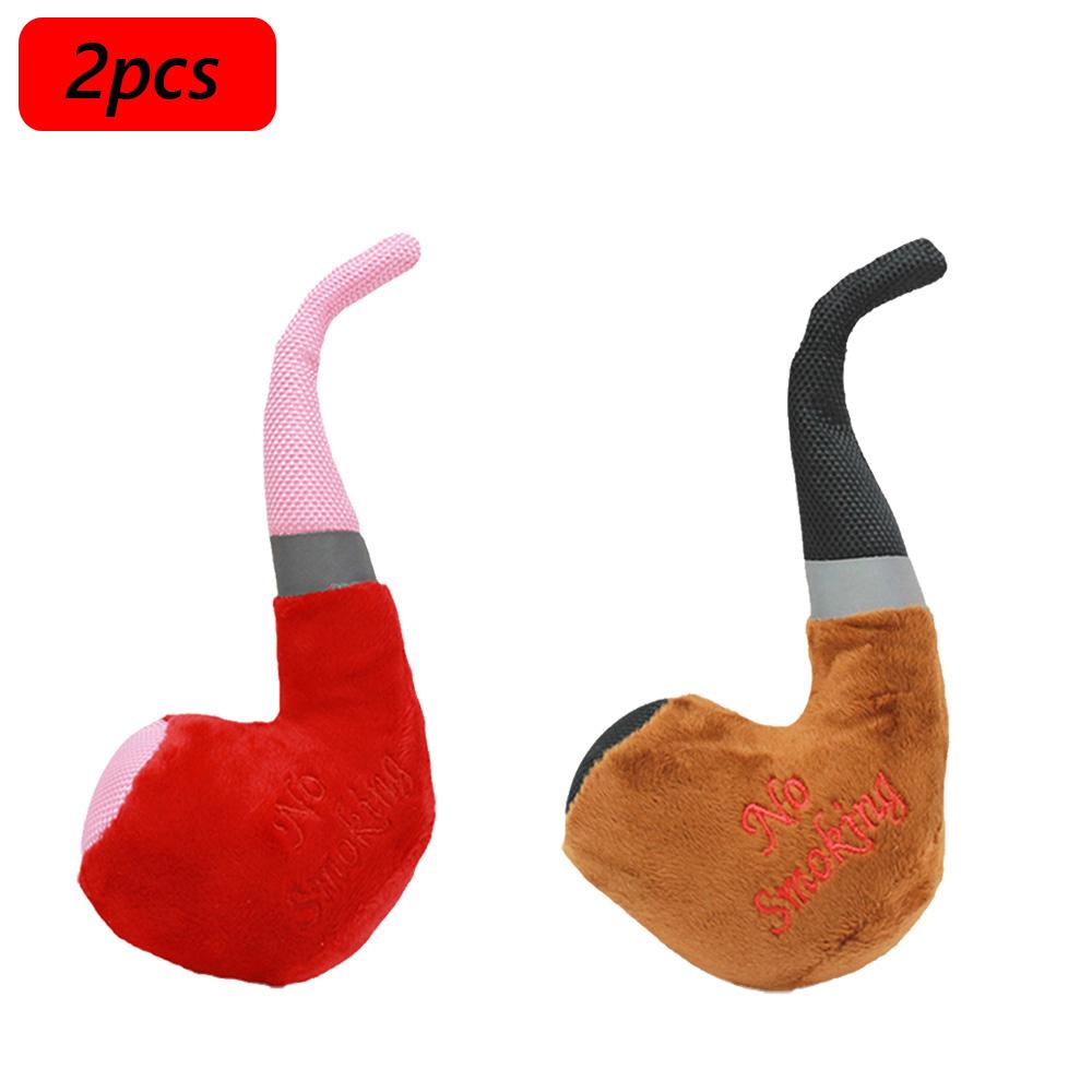 Plush Pipe Slippers Pet Stuffed Toys for Small Dogs Squeaky Puppy Dog Chew Toy Chihuahua Pug Clean Teeth Honden Speelgoed Pipe