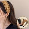 Straw Wide Woven Headband Hollow-Out Weave Braided Headband Women Woven Hair Hoop  Summer Vacation