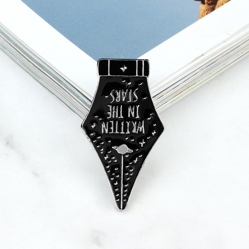 Cartoon Stationery Enamel Pin for Student Creative Rainbow Pen Pencil Ruler Chain Brooches Children Backpack Lapel Badge Jewelry