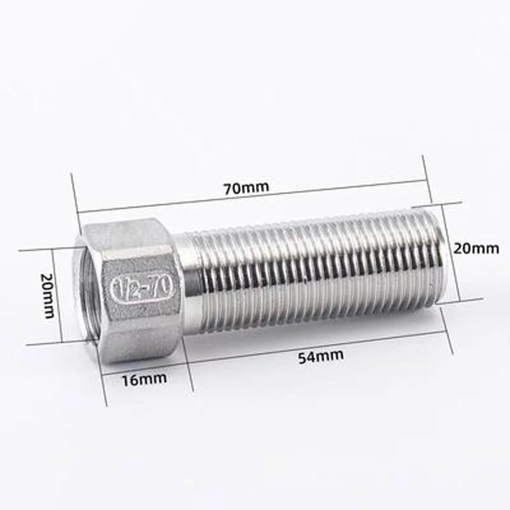 DN15 1/2" BSP Наружная резьба на внутреннюю шестигранная ниппель-переходник x Длина 32 40 50 100 мм Нержавеющая сталь 304 Трубный фитинг Соединитель Муфта Сантехника