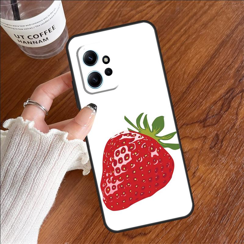 Клубничный чехол для Xiaomi Redmi Note 14 Pro 13 12 11 10 15 Pro Plus Redmi 13 C 15 10C 12C 14C 15C