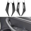 For BMW X3 X4 G01 G02 2018-2022 Interior Inner Door Handle Trim Cover Carbon Fiber Look Black ABS Plastic