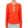 Galleria G Fore Pore Golfwear Women S Collar lonG Sleeve T ShirT G4lS23k863 Poppy