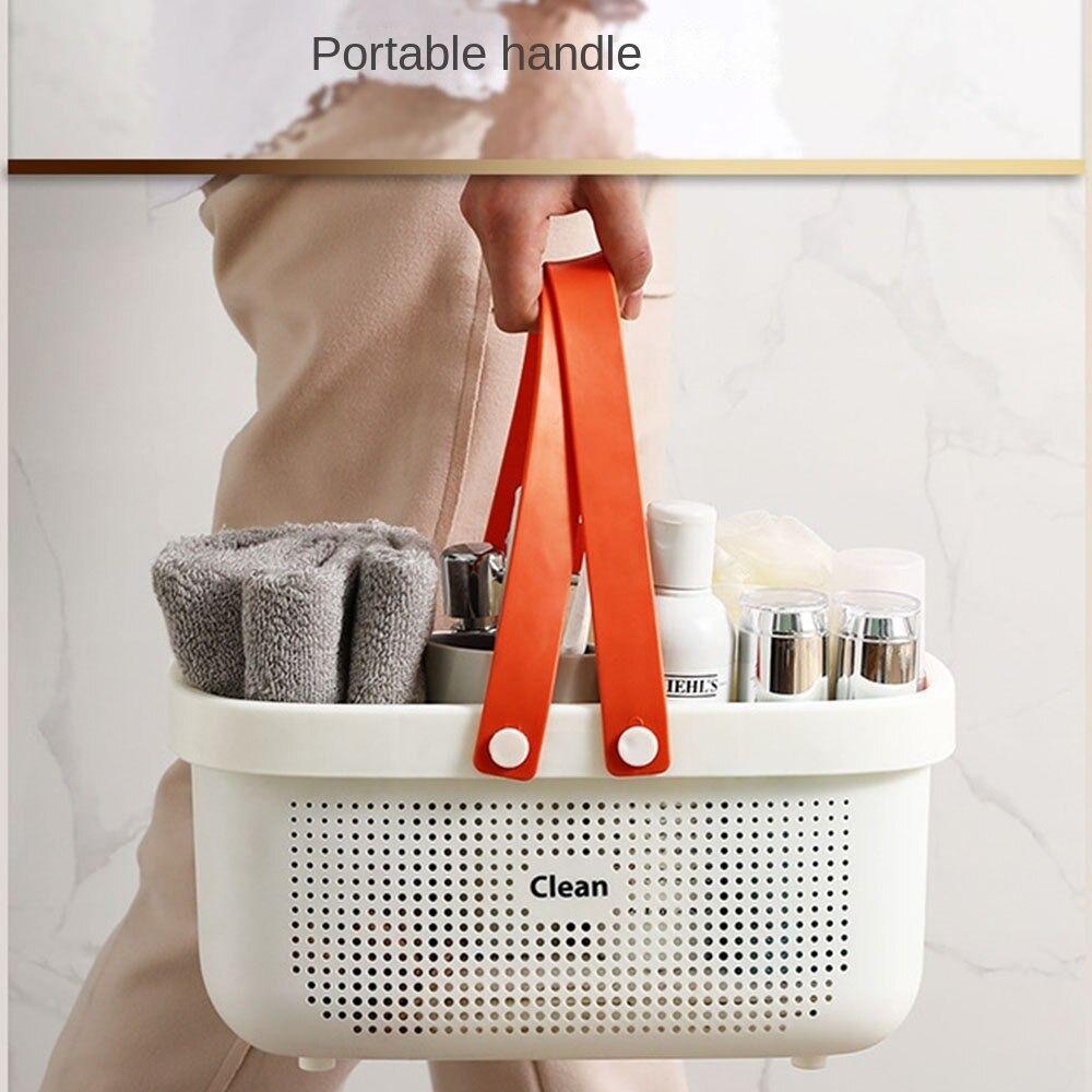 Складная корзина для слива с ручкой, органайзер для туалетных принадлежностей, переносные пластиковые корзины для хранения, кухня