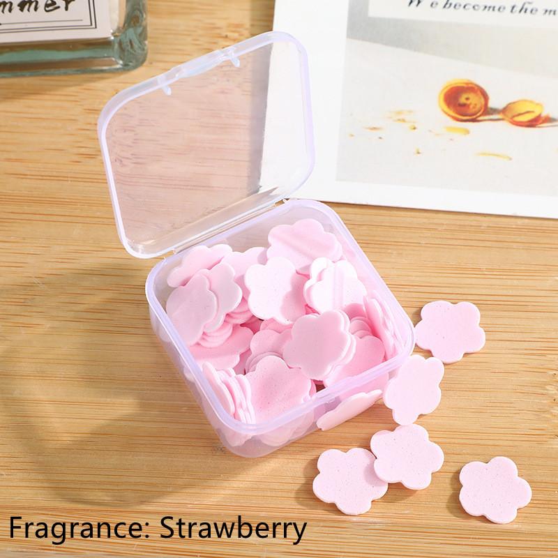 Мыло-лепесток, бумажное дорожное портативное одноразовое мыло для рук, таблетка, детское мыло для рук, бумажное, мыло для мытья на открытом воздухе в форме цветка