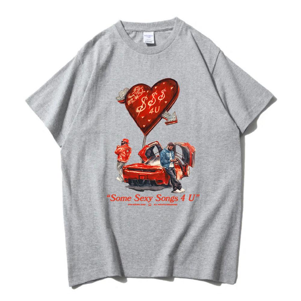 PARTYNEXTDOOR & Drake $ome $exy $ongs 4 U Tshirts Short Sleeve Cotton Soft Tee-shirt Unisex Streetwear Male T-shirt Hip Hop Tees