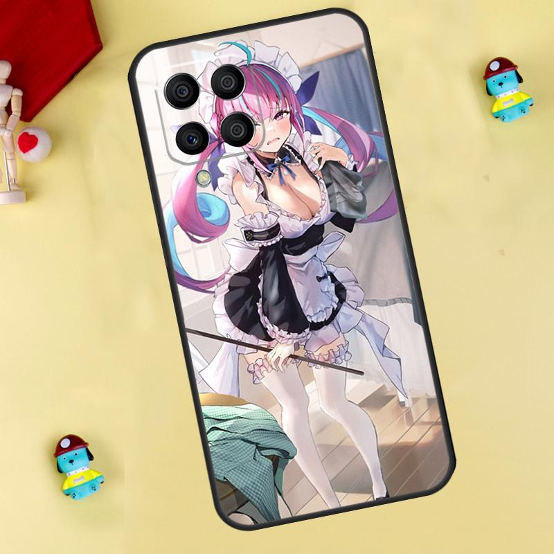 Чехол Minato Aqua Hololive для Samsung Galaxy M35 M55 M15 M11 M12 M13 M14 M06 M16 M36 M56 M31 M53 M32 M52 M34 M54