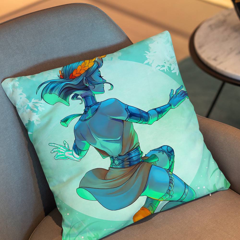 Zagreus Melinoe Hades Pillow Case Square Double-Sided Printing Short Plush Sofa Cushion Cover Bedroom Bedside Pillow