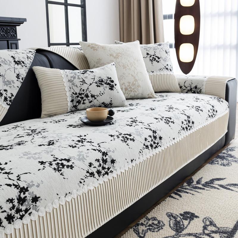 Light Luxury Chenille Sofa Cover Pad Is Universal In All Seasons New Leather Sofa Cover Towel Non-slip Seat Cushion Cover Cloth