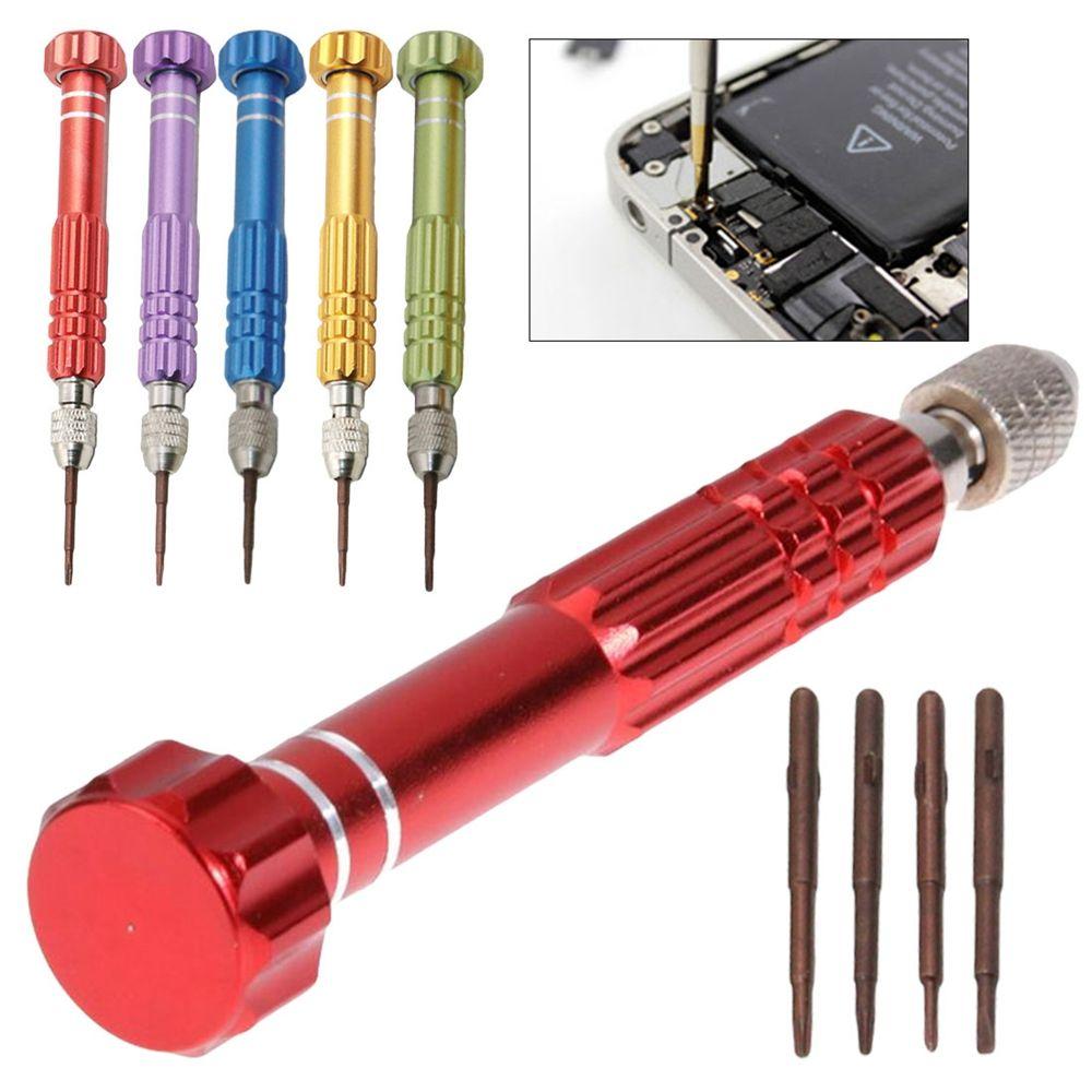 5 in 1 Precision Portable Aluminum Mini Magnetic Repair Accessory Screwdriver Set Repair Kit