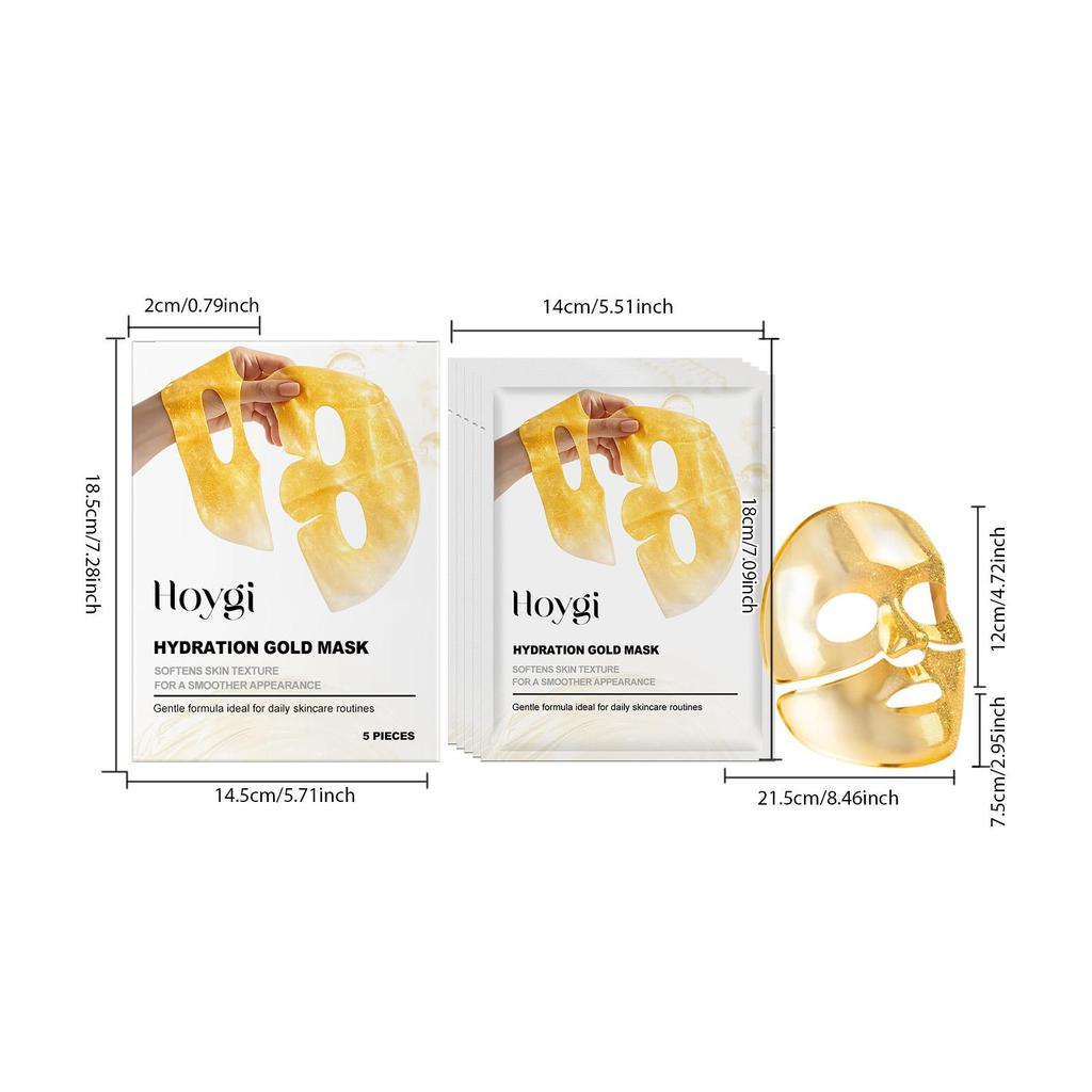Hydrating Facial Mask (Box Set) - Gentle Brightening Sheet Mask - Perfect Fit & Moisturizing Daily Skincare