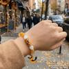 Colorful Beads Halloween Crystal Bracelet Elastic Ancient Castle Pumpkin Bracelet  Party
