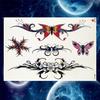 1PC Black Tulip Tattoos Stickers Women Arm Art Bracelet Tattoo Temporary Butterfly Rose Chains Chest