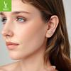 S925 Silver Stud Earrings With Versatile Ear Holes, Small Mini Starlight Bow Earrings