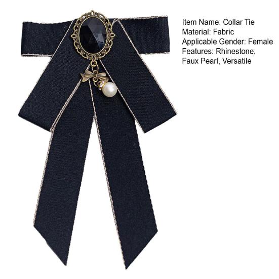Женский галстук-бабочка со стразами, воротник-галстук с регулируемым размером шеи, ручная работа, рубашки, униформа, аксессуары