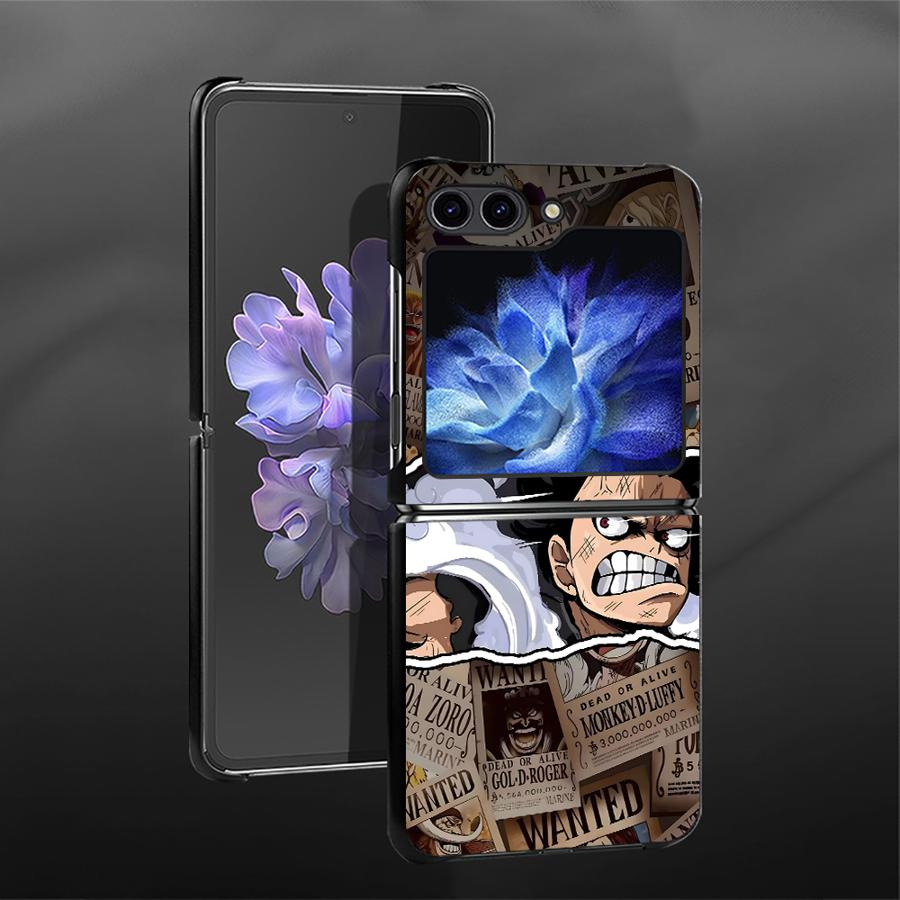 Чехол для Samsung Galaxy Flip4 Z Flip 7 6 5 4 3 Flip7 FE Flip5 Flip3 Flip6 с рисунком из аниме One Piece Задняя крышка для телефона Funda