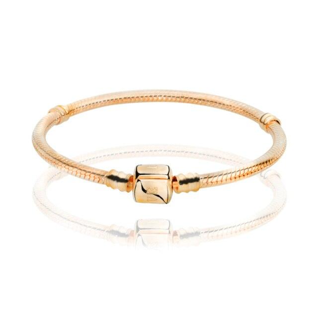 Classic Brilliant Heart and Snake Bracelet Women Bracelet DIY Jewelry Holiday Gift Jewelry