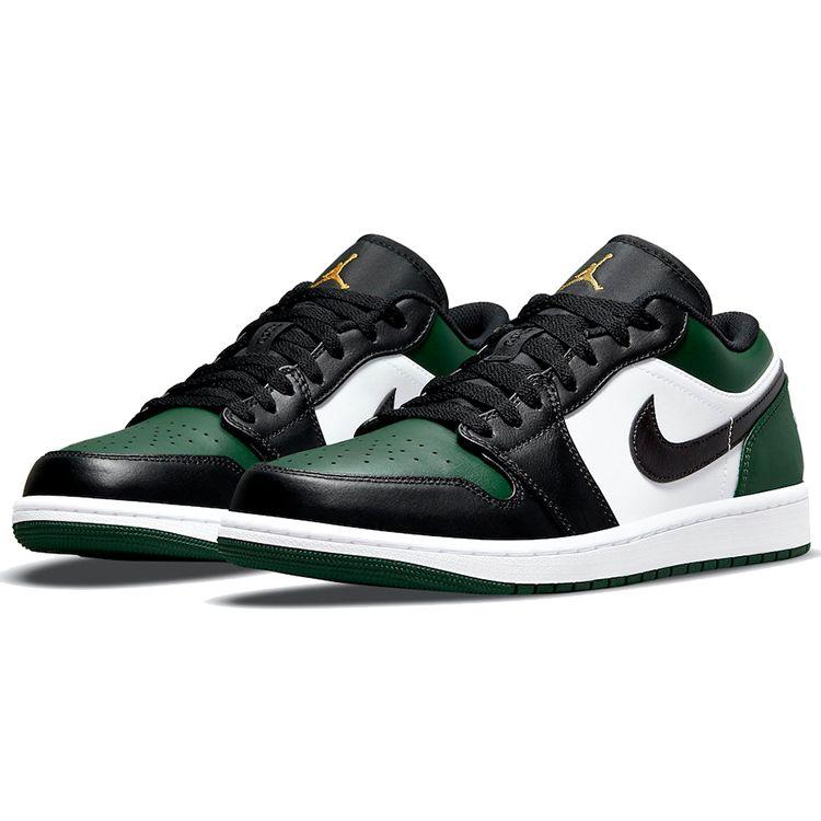 Air Jordan 1 Low Green Toe Men Sneakers Noble-Green Pollen White 553558-371