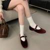 IPPEUM Балетки с пряжкой Красные Балерины Zapatos Mujer Женские туфли Мэри Джейн