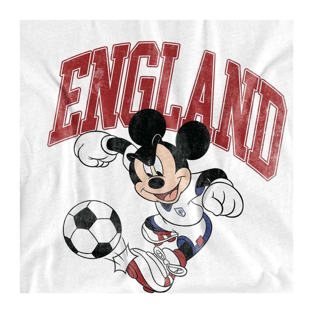 Disney Womens/Ladies England Mickey Mouse Football T-Shirt