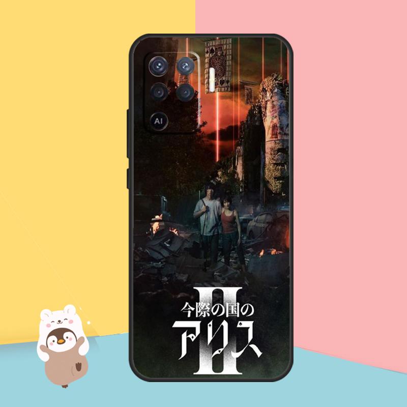 Чехол «Алиса в пограничье» для OPPO A74 A93 A83 A91 A53S A9 A5 A31 A53 2020 A15 A16 A1K A52 A72 A94 A54, чехол